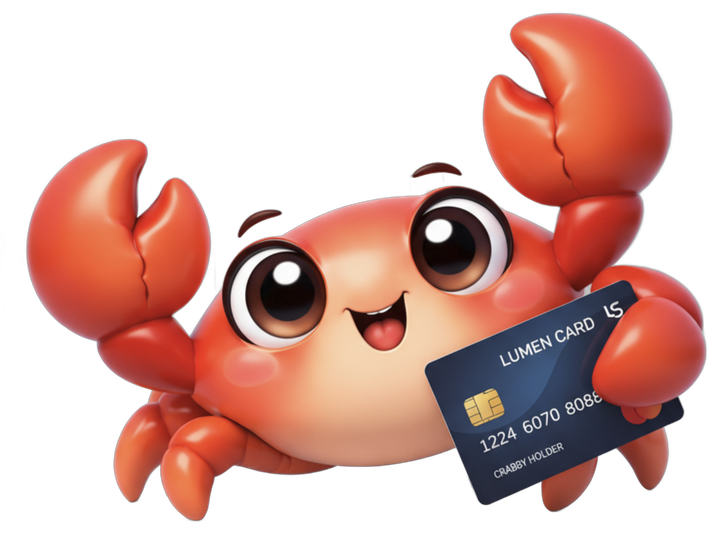 StellarCard crab mascot